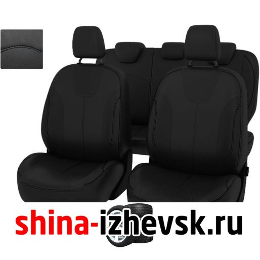 Чехлы модельные PSV Ford Kuga II 2012-2016 г. — черный/отстрочка черная, экокожа "Оригинал" 125731 в Ижевске